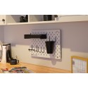 Çalışma Masası Pegboard Seti Gri-Siyah